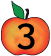 Orange æble ikon 3